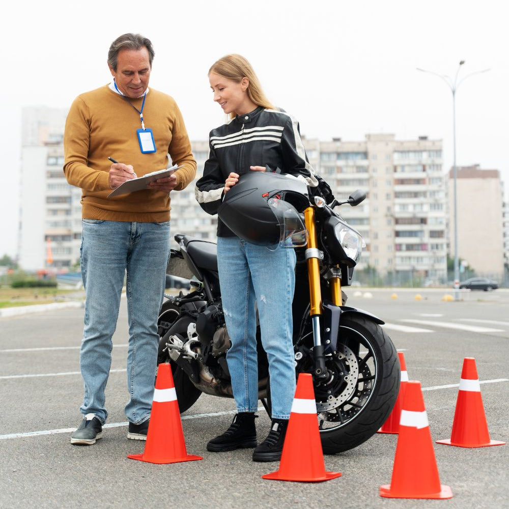 Motorbike lessons in Bangkok, Thailand.